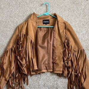 Women's Brown Fringe Jacket